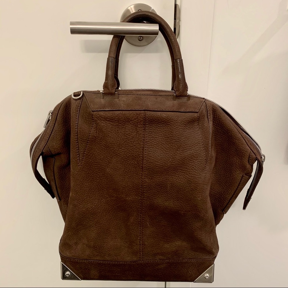 Alexander Wang Suede Large Emile Tote Espresso